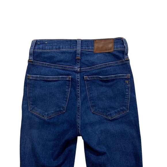 Madewell 10” High Rise Skinny Women Medium Wash Jeans Sz 23x27 Denim Raw Hem - Picture 10 of 13